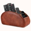 molshine Remote Control Holder with 5 Compartments, PU Leather Remote