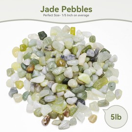 Pulovin 5LB Succulent and Cactus Pebbles, 1/5 Inch Jade Pebbles for Indoor Plants, Decorative Gravel for Vases, Bamboo, Succulent, Terrarium, Crafts, Cactus