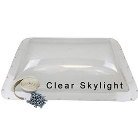 Class A Customs | RV Camper Trailer Clear Skylight 18 x 26 OD / 14 x 22 ID - Includes Putty and Screws | CESL-100-PS