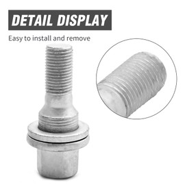 JUUDDENPARTS 9682405080 4 Pcs Wheel Nut Stud Bolts, Replacement for Citroen Berlingo Xsara Saxo C2 C3 C4, Replacement for Fiat Scudo Replacement for Peugeot 1007, Replaces 9817024580 940684