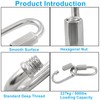 Qjaiune 6Pcs Quick Links 5/32 Inch 304 Stainless Steel D