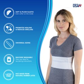NYOrtho Elastic Rib Support Belt - Torso Compression Rib Brace Treatment Wrap for Natural Healing (Teen/Petite Female - Fits 20"-30" Chest)