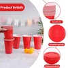 7STAR 100-Pack Disposable 16oz Red Plastic Cups – Heavy-Duty for