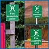 Firefighting Assembly Point Sign 400 x 300 x 1mm,Matte Rigid
