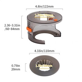 watchget Espresso Cooling Ball Stand & Detachable Pour Over Coffee Dripper Station Adjustable Height Portable Chilling Rock for Outdoor Camping, Black