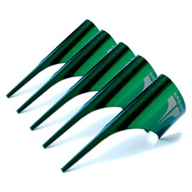 Kasher Classic Lighter Tool Without Lighter - Stainless Steel, Lightweight, Durable Construction, Portable - Fits Any Lighter - Usage as Cutter for Opening Packages - 0.8mm Thick - Pack of 5 (Green)