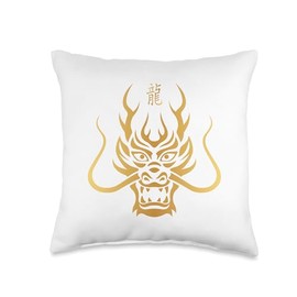 2024 Chinese New Year of Dragon Martial Arts Shirt Chinese New Year of Dragon Kung Fu Themed Throw Pillow, 16x16, Multicolor