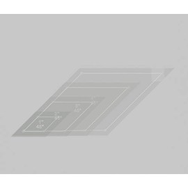 Diamond Quilting Acrylic Templates 4", 3", 2", 1" 45 Degree 1/4" Seam Allowance, 1/8" Acrylic