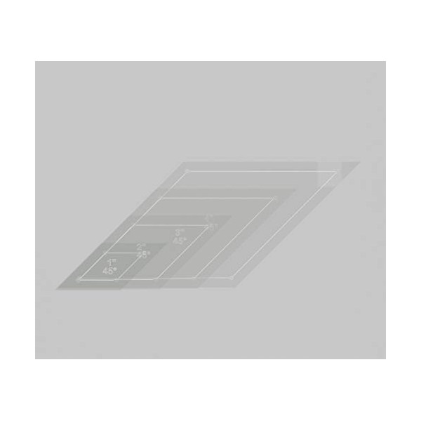 Diamond Quilting Acrylic Templates 4", 3", 2", 1" 45 Degree