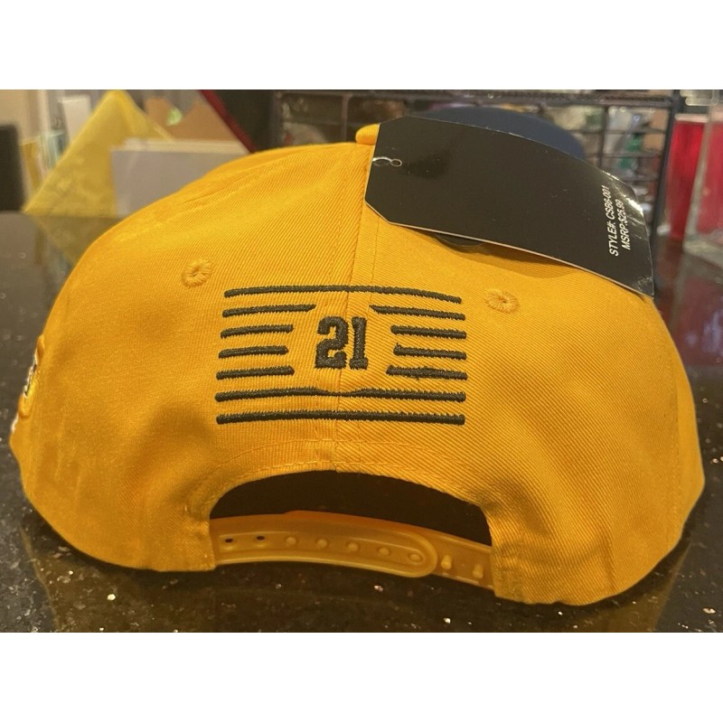 Premium Headwear Roberto Clemente 21 Yellow Baseball Cap Hat Gorra Puerto Rico