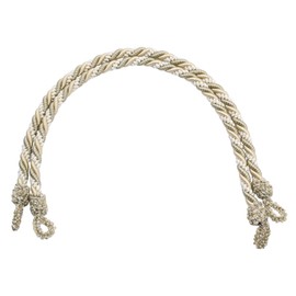 DÉCOPRO Beautifully Handcrafted Curtain and Drapery Decorative Rope Tieback 19" Spread (48cm) (Style# RTBSPR19) Sand Dollar Beige #PR11 (Tan Beige Light Beige Cream Ivory) 1 Pair (2 Pieces)