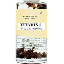 Provence Beauty Vitamin C Face Oil Facial Moisturizing Light Serum Anti-Acne, Discoloration Correcting, Dark Spots, Wrinkle With Anti-Aging Organic Hyaluronic Acid C-Synergy Plus For Men And Women