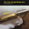 Siwil Deadbolt Strike Plate, Solid Brass Door Backplate 1" X