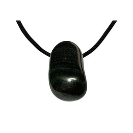 KRIO® 1 x gemstone pendant in size M – L as a pendant drilled for a leather band – stone type – (hematite jasper)