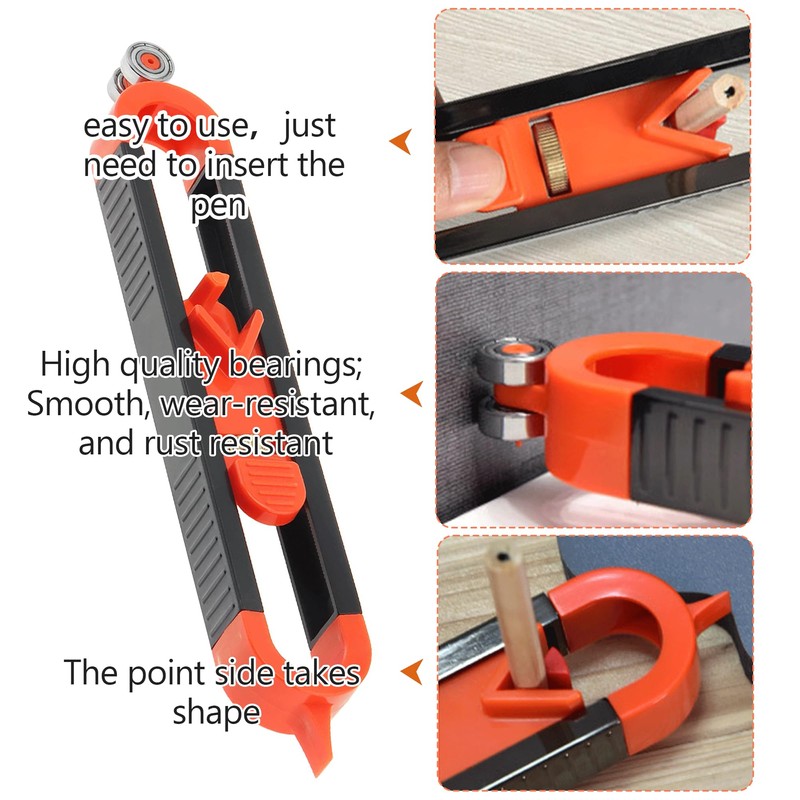 4PCS Scribing Tool Adjustable Contour Gauge MultifunctionProfile Gauge Tool Ensure