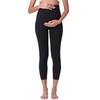 POSHDIVAH 2Pcs Women's Maternity Capri Leggings Over The Belly Pregnancy