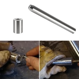 Heavy Duty Blacksmith Rivet Doming Tools Heading & Bottom for Making Rivet Doming Fits Factory Sized 1/4"