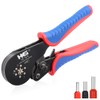 HKS Ferrule Crimping Tool AWG 30-5, Hexagonal Self-Adjusting Ratchet Crimper