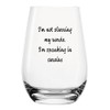 YJXIN Funny Stemless Wine Glass I'm Not Slurring My Words