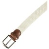 Perry Men's Woven Belt with Stretch Leather-Trim Fabric