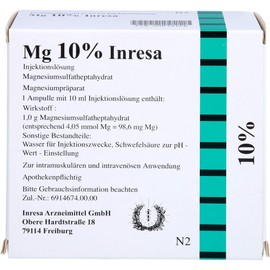 MG 10% Inresa Injection Solution, 10 x 10 ml