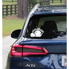 Vog Trends-Kids in Car Decal Baby in Car Sticker Baby on Board car Decal White 7.25 inch VT-2001