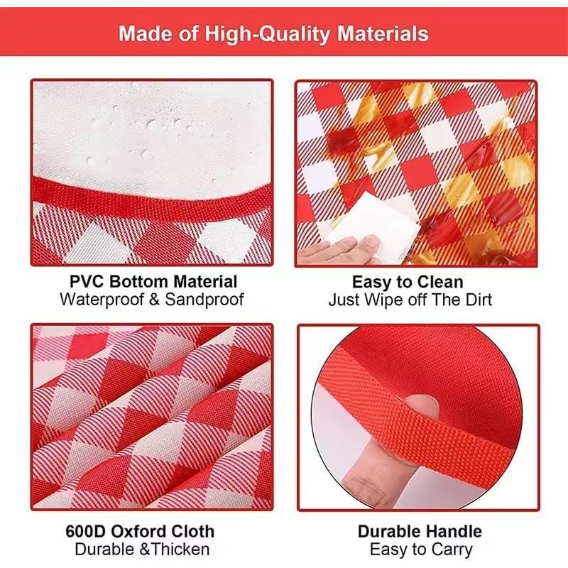 WADY Picnic Blanket Waterproof Foldable in Large 80x60in and Extra
