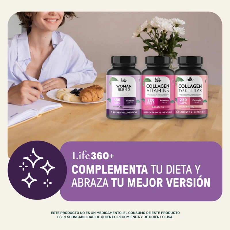 Multivitamínico Mujer 180 Cápsulas Sabor Suplemento Alimenticio Life360