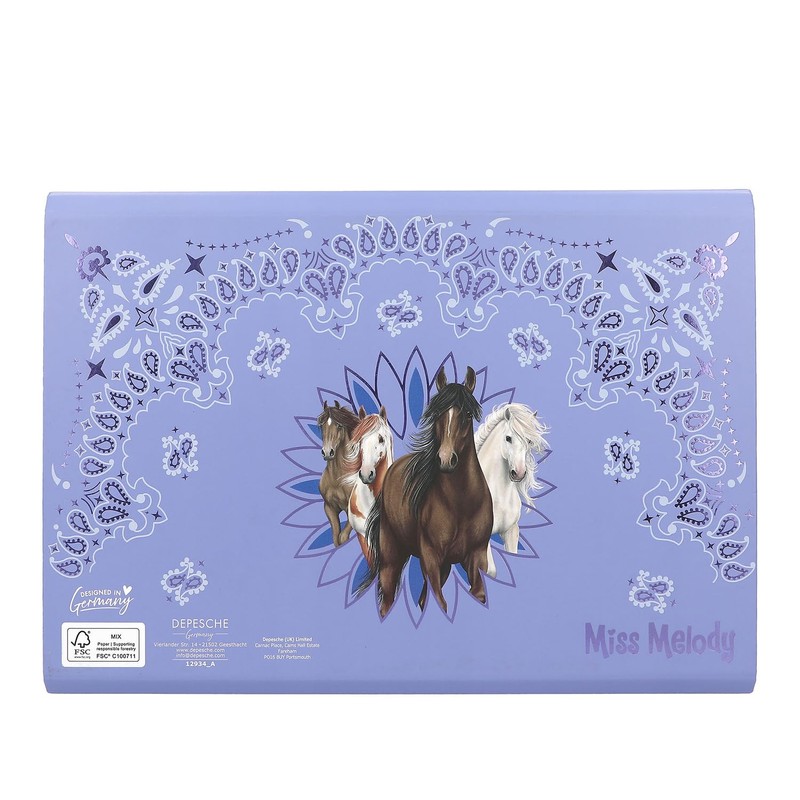 Depesche Miss Melody Bandana 12934 Writing Paper in Purple Expanding