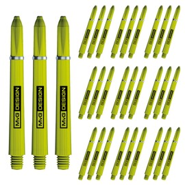 WINMAU Michael Van Gerwen MvG Design Green Medium Nylon Dart Stems (Shafts) - 10 sets per pack (30 dart stems in total)