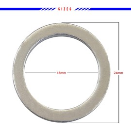 Mean Mug Auto 7132-12244A 28x Oil Drain Plug Washer Gaskets - Compatible with Toyota, Lexus, Scion - Replaces OEM #: 90430-18008, 90430-A0003