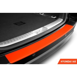 Luxshield Car Bumper Protector Set for Hyundai i40 Tourer VF I 2015-2019 - Rear Bumper guards for cars, anti scratch, Paint Protector For Sill Lip - Carbon Black