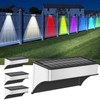 Solar Fence Lights Outdoor 4 Pack, LED Step Lights with