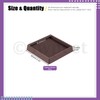 Swpeet 4Pcs 3" x 3" Square Brown Rubber Anti Skid