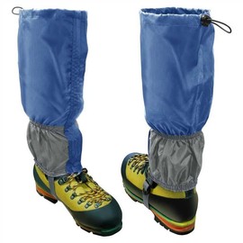 CampTeck U7297 Wasserfeste Gamaschen Polyester (Einheitsgröße) Wandern, Laufen, Orientierungslauf, Bergsteigen, Klettern, Jagen, Schnee oder feuchte Outdoor Abenteuer - 1 Paar - Blau und Grau