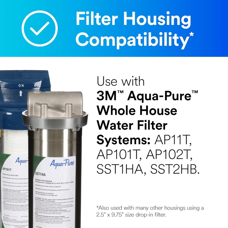 3M Aqua-Pure Whole House Standard Sump Replacement Water Filter Drop-in
