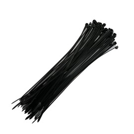 Cable Ties, Removable, Canwn Nylon Practical Cable Ties, Flexible Cable Connectors, Slipknot Bands for Cable Management, Pack of 50 (Black) 4.8 mm x 305 mm