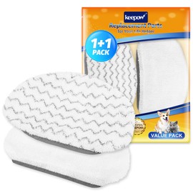 KEEPOW Steam Mop Replacement Pads 2 Pack Compatible with Bissell Powerfresh Steam Mop 1940 1806 1544 2075 2685A 2181 2814 Series 19402 19404 19408 19409 1940A 1940F 1940Q 1940T 1940W B0006 B0017 2075A