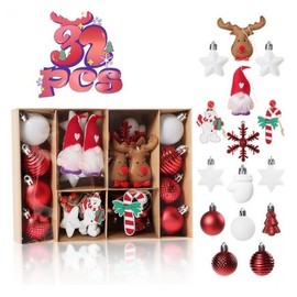 Christmas Kraft Paper Tree Ornaments Gift Set (lf1531) Color Set 4 3ea