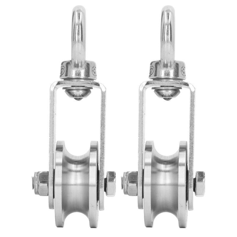 2PCS Cable Pulley Wheels 360 Degree Rotation Stainless Steel Pulley