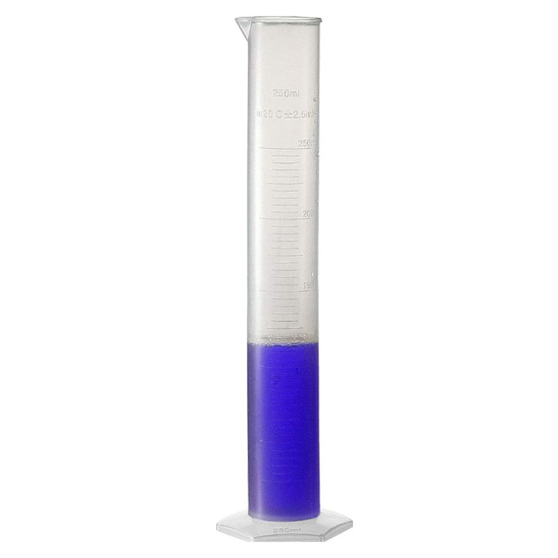 Recogwood 250ml Plastic Graduated Cylinder, Measuring Cylinder Science Test Tube,