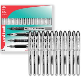 uni-ball Vision Elite - 0.8mm Nib Medium Rollerball Pen - UB-200 - In Gift Box (Pack of 12, Black)