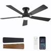 Dolavast Ceiling Fans with Lights, 52 Inch Low Profile Ceiling