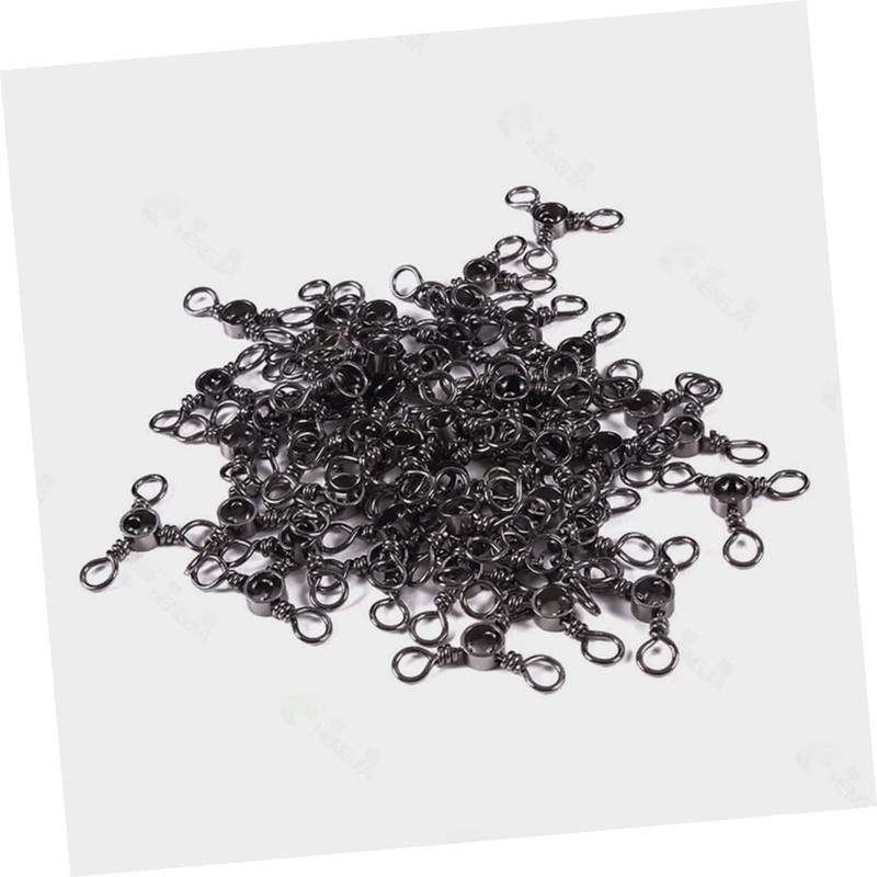 Totority 50pcs Fishing Swivels Connector Way Fishing Swivels for Tackle