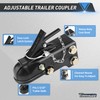 Tinivalee 2-5/16" Adjustable Trailer Coupler Heavy Duty Channel-Mount, Capacity 15000LBS