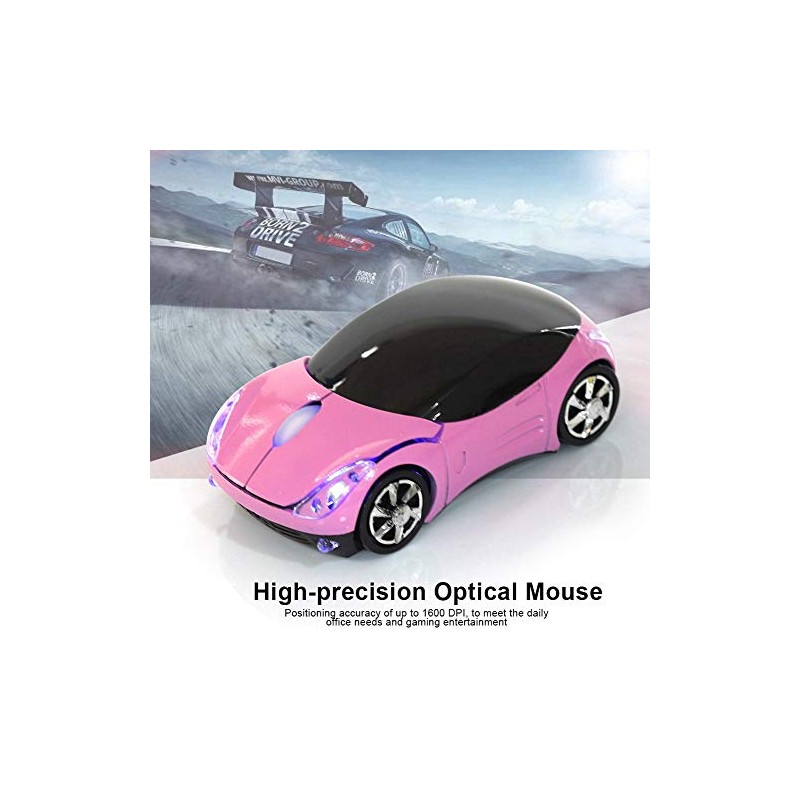 Wireless Mouse, Ultra-Thin 2.4GP Wireless Bluetooth Mouse óptico Mute Mouse,Car