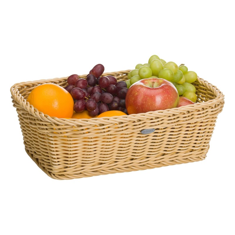 Saleen Multi-Purpose Basket, Suitable for Gastronomy, Rectangular, Plastic Fibre, Dark