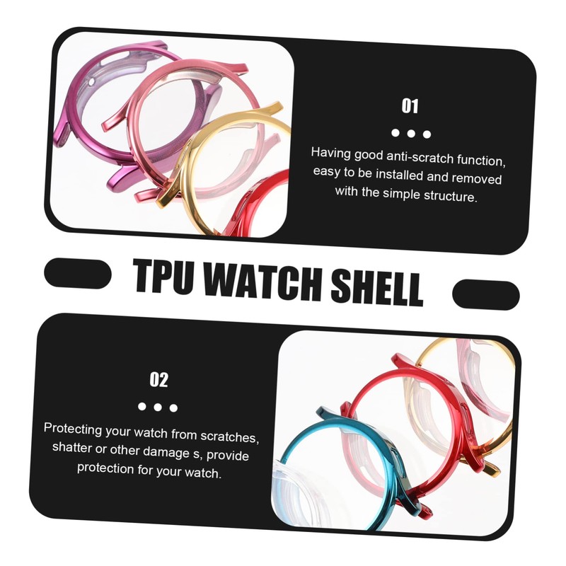 TEHAUX 6Pcs Smartwatch Case Full Cover Protector for Watch TPU