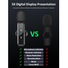 Wireless Lavalier Microphone for iPhone 5-14 Series, LED Display Mini