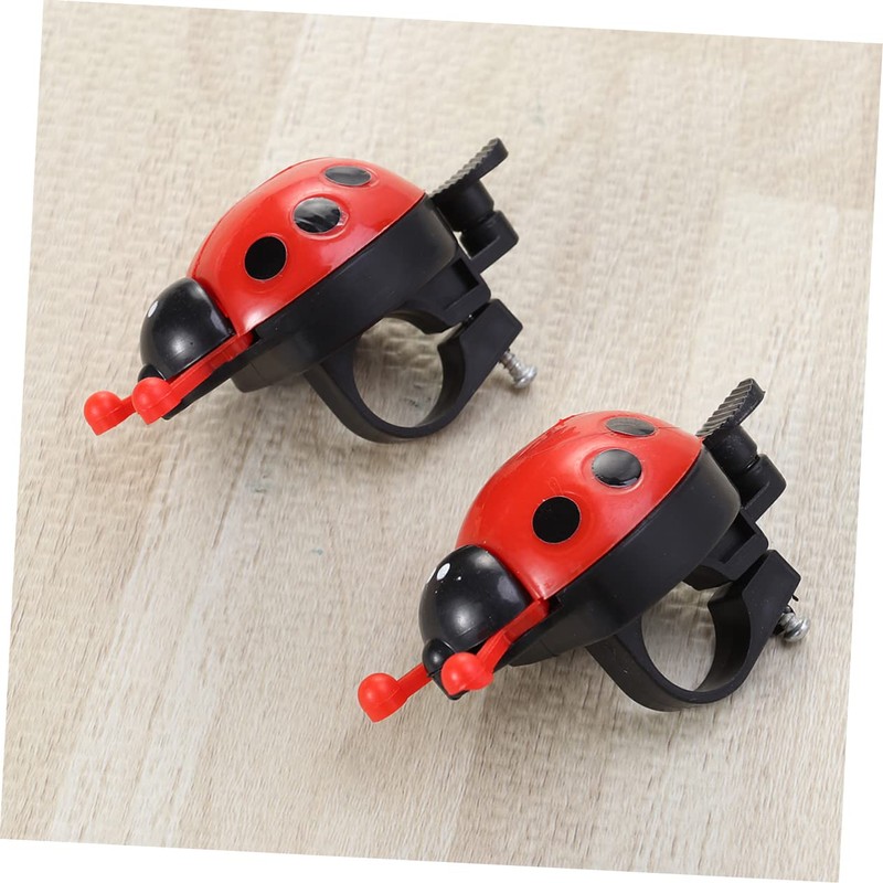 BESPORTBLE Bike Horn Ladybug Bells Handlebar Ring Round Wind and